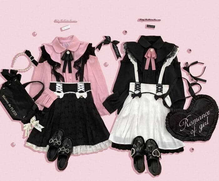 肩レースが可愛い！ガーリー地雷系ブラウス