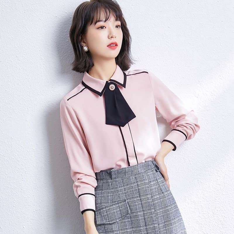 地雷系ファッションスカーフ付きブラウス