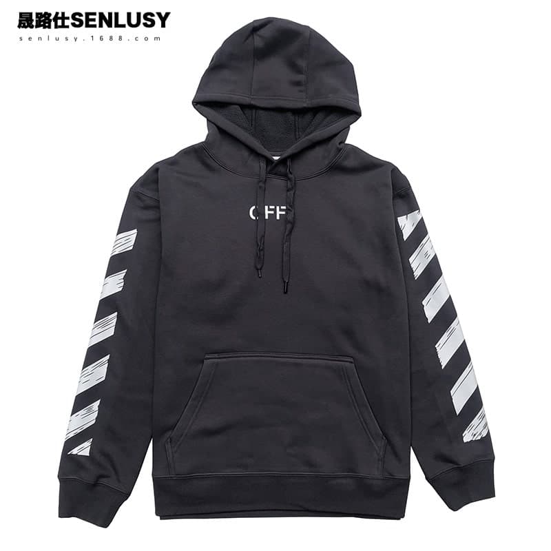 地雷系ファッションパーカー OFFプリントストリート系