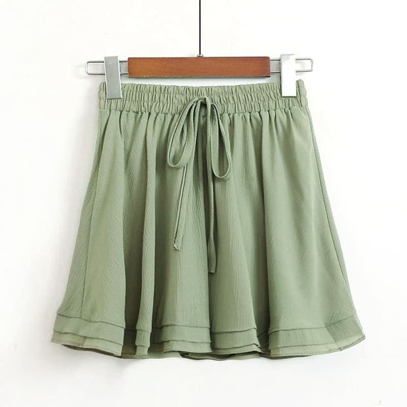 地雷系ファッションキュロットスカート 動きやすいショートキュロット カラーバリエーション豊富