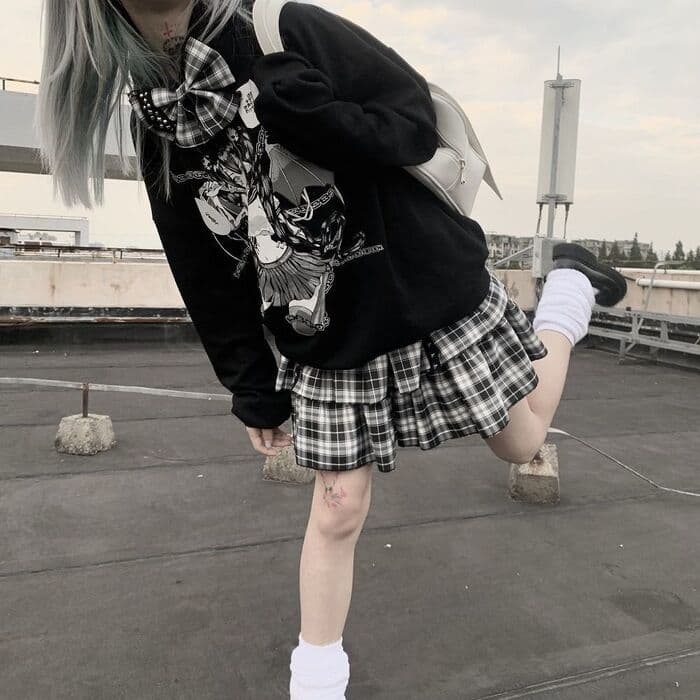 ゴスロリ地雷系プリントTシャツ