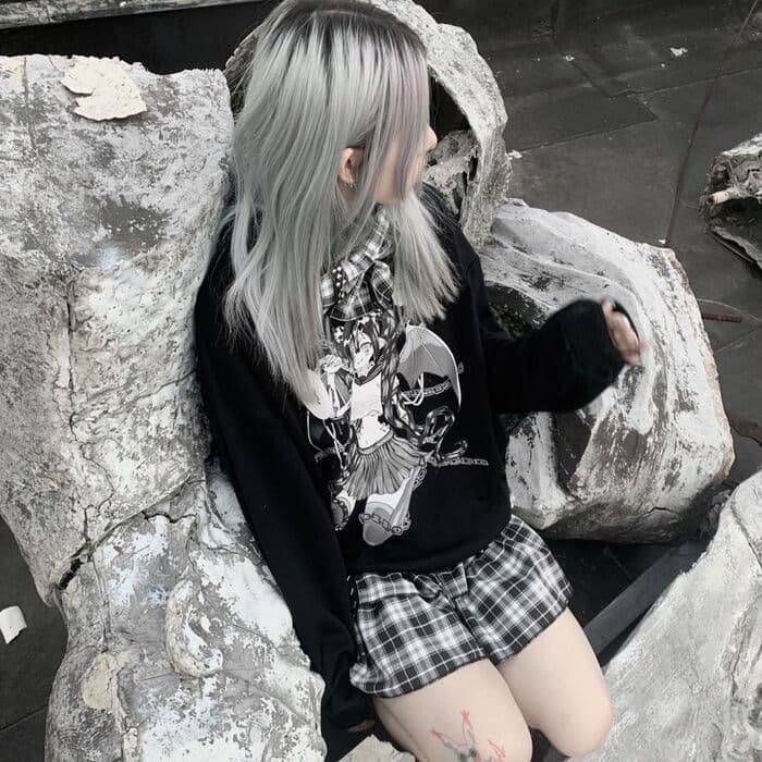 ゴスロリ地雷系プリントTシャツ