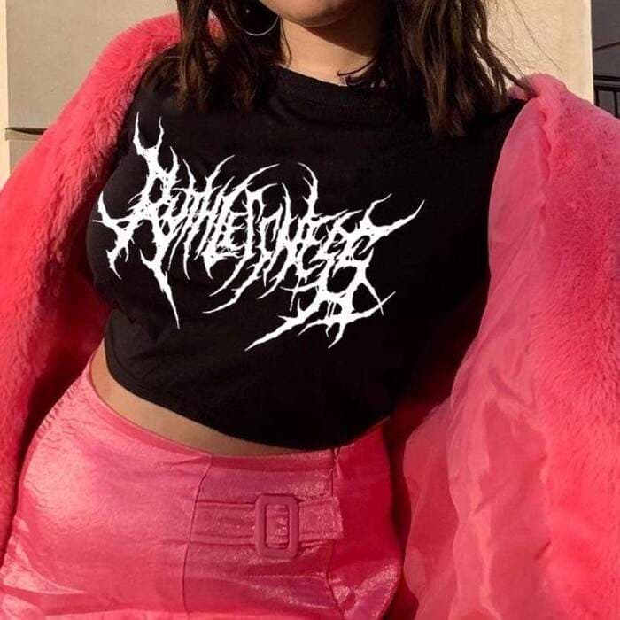 ロックバンド風地雷系パンクTシャツ
