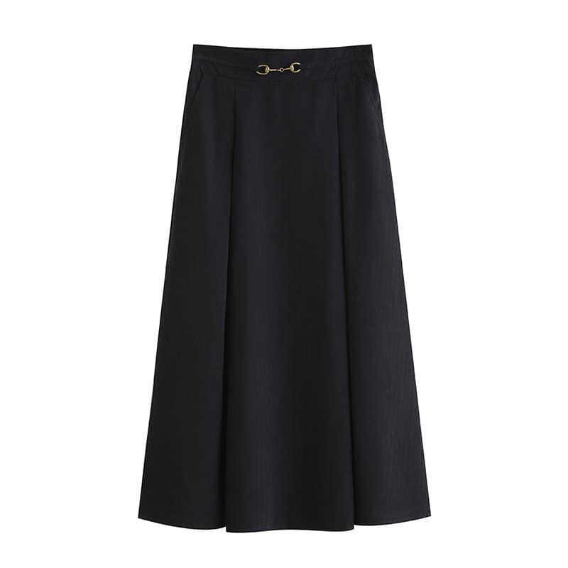 地雷系ファッション ミドル丈シンプルスカート