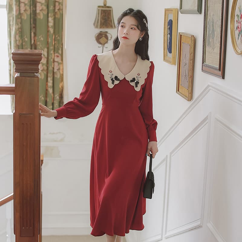 地雷系ファッション 黒のロングワンピース/スカートドレス