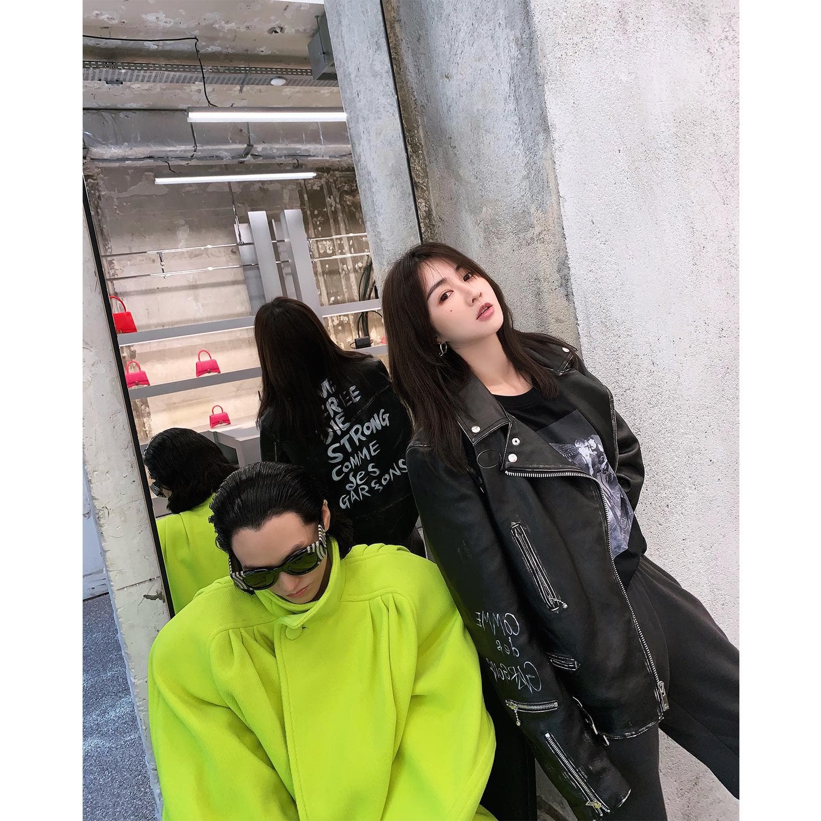 地雷系ファッション ミドル丈ストリート長袖Tシャツ/トレーナー