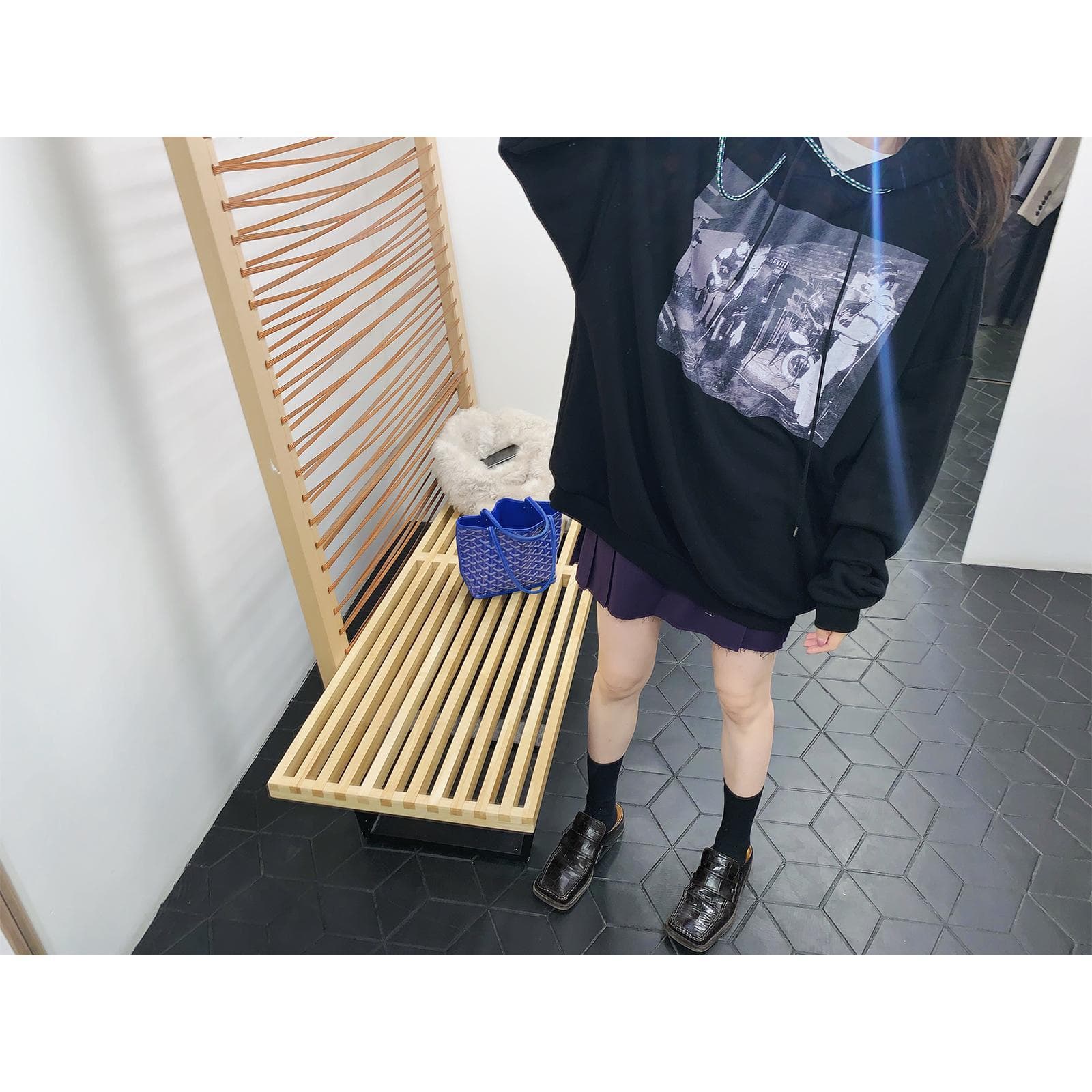 地雷系ファッション ミドル丈ストリート長袖Tシャツ/トレーナー