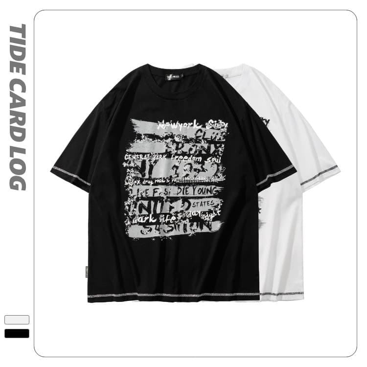 地雷系ファッション ストリート系半袖Tシャツ