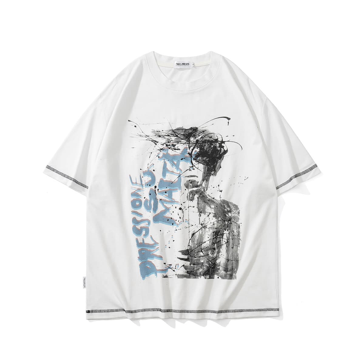 地雷系ファッション ダーク系ストリート風 半袖Tシャツ