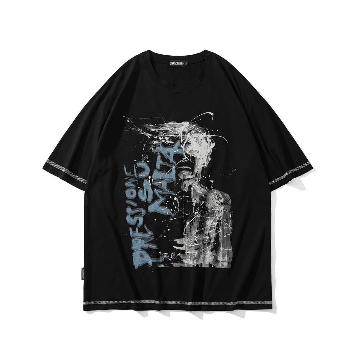 地雷系ファッション ダーク系ストリート風 半袖Tシャツ