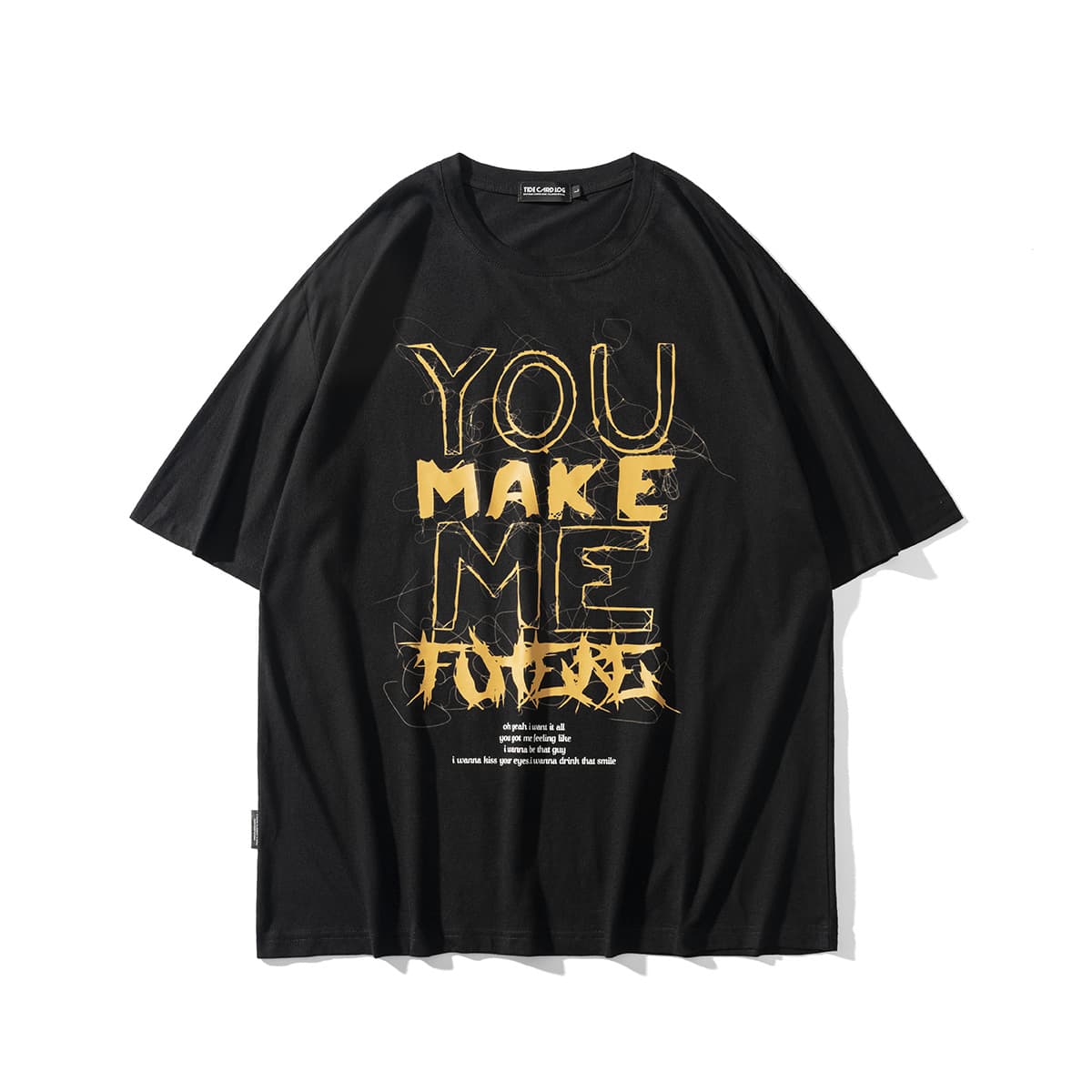 地雷系ファッション ヒップホップルーズTシャツ