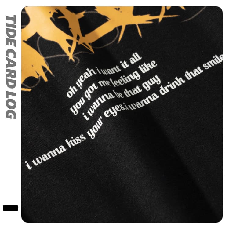 地雷系ファッション ヒップホップルーズTシャツ