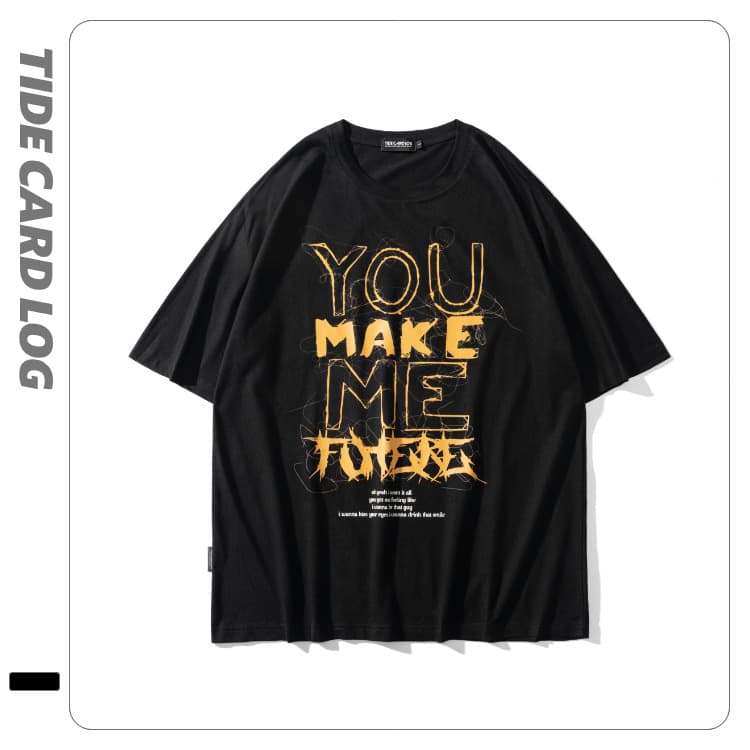 地雷系ファッション ヒップホップルーズTシャツ