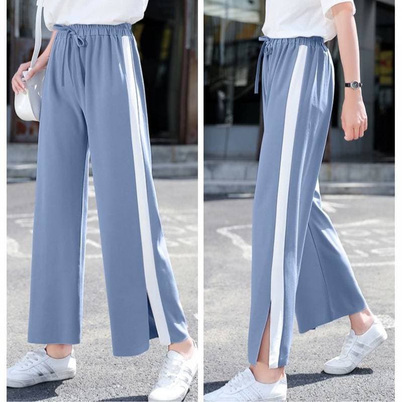 地雷系ファッション サイドライン スリット入りジャージパンツ