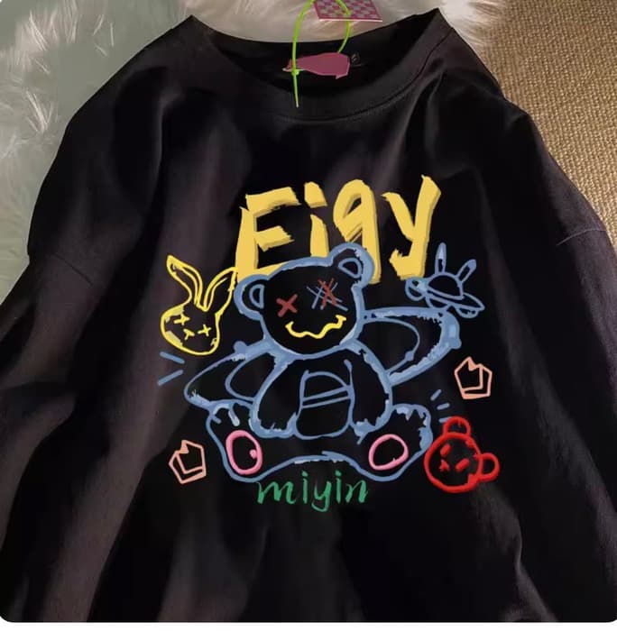 地雷系 ミステリーベアトレーナーTシャツ