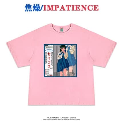 地雷系ファッション アニメ風カジュアルTシャツ