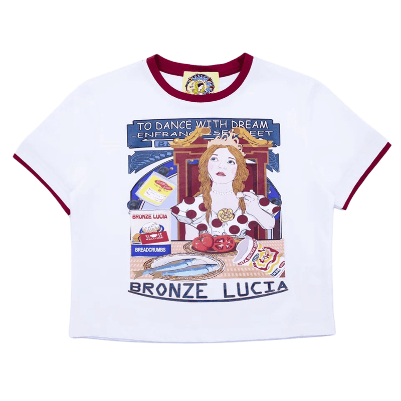 地雷系ファッション ラウンドネックのTシャツ