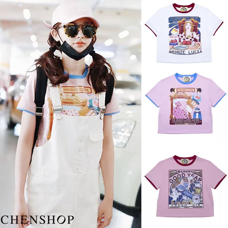 地雷系ファッション ラウンドネックのTシャツ