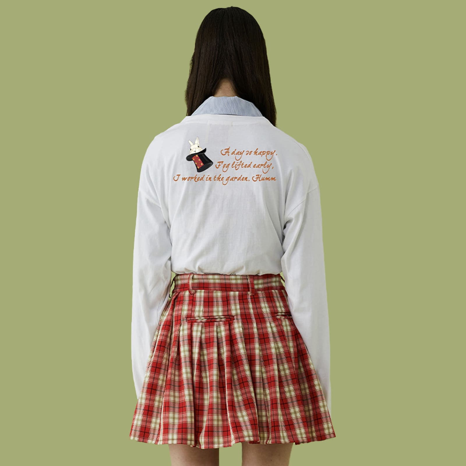 地雷系ファッション オリジナルグラフィックイラスト入りTシャツ