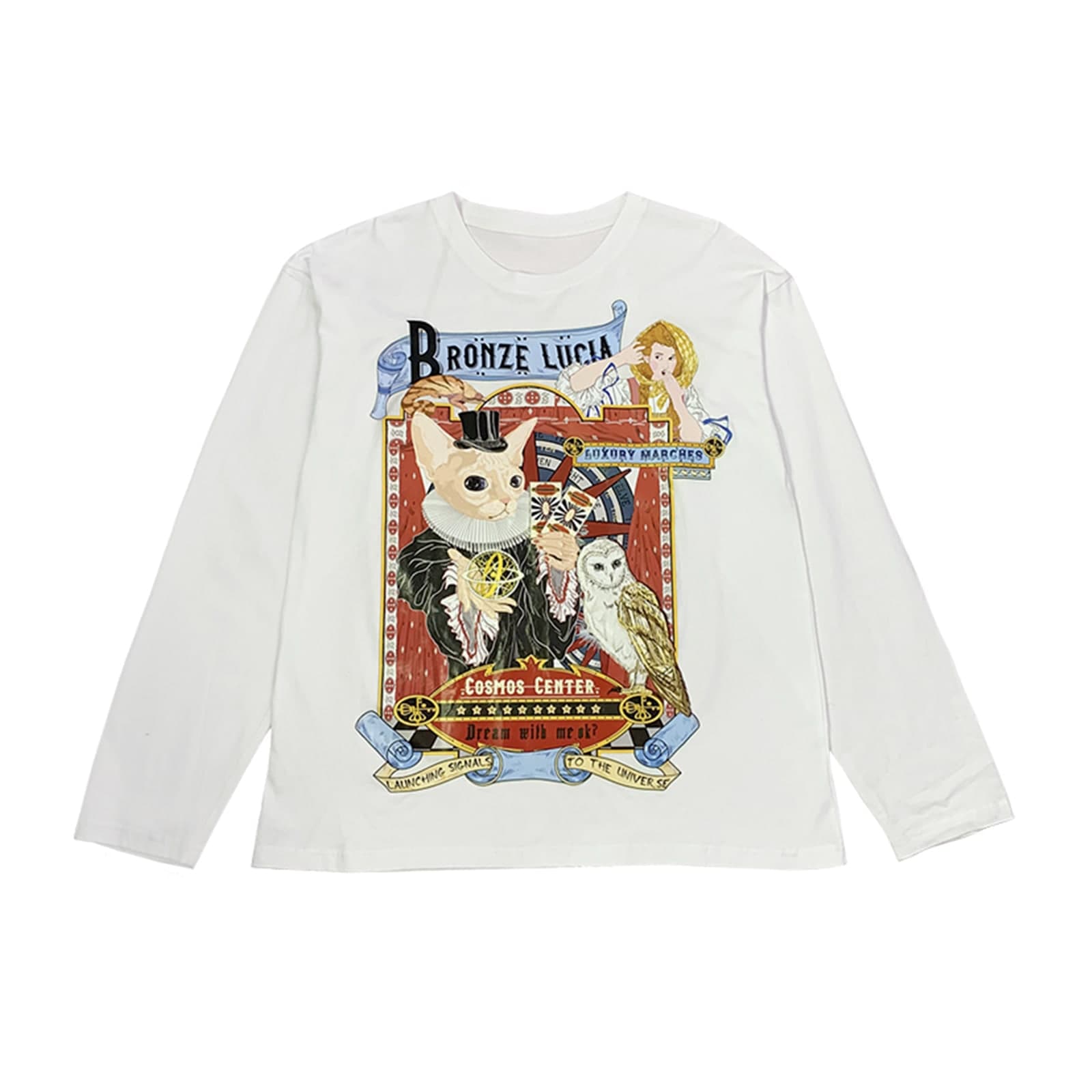 地雷系ファッション オリジナルグラフィックイラスト入りTシャツ