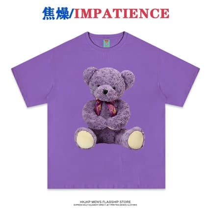 地雷系ファッション テディベアのイラストが特徴的なTシャツ