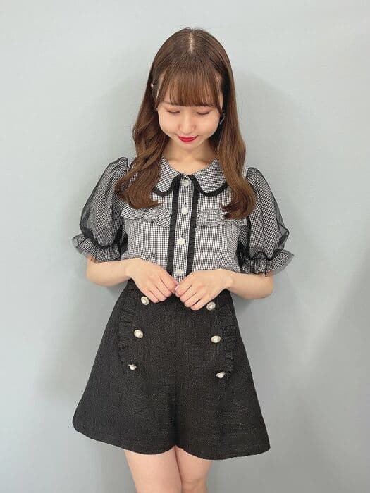 地雷系ファッション フリル付きショートパンツ
