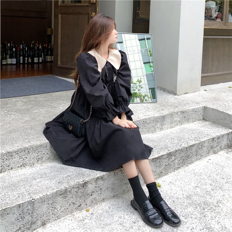 地雷系ファッション ゆったりシルエットのワンピース