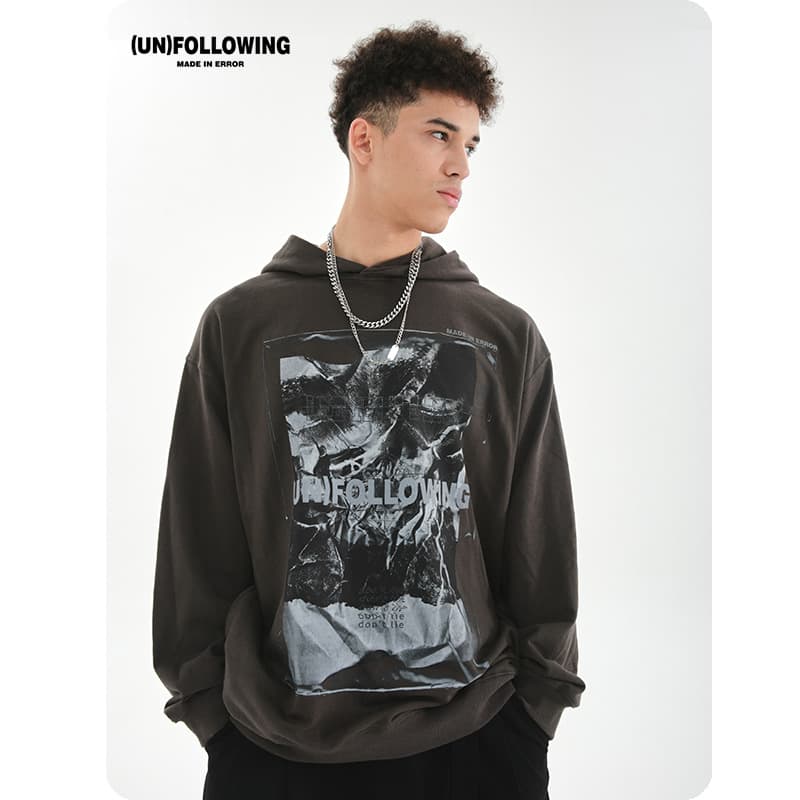 地雷系ファッション クール系デザイン パーカー