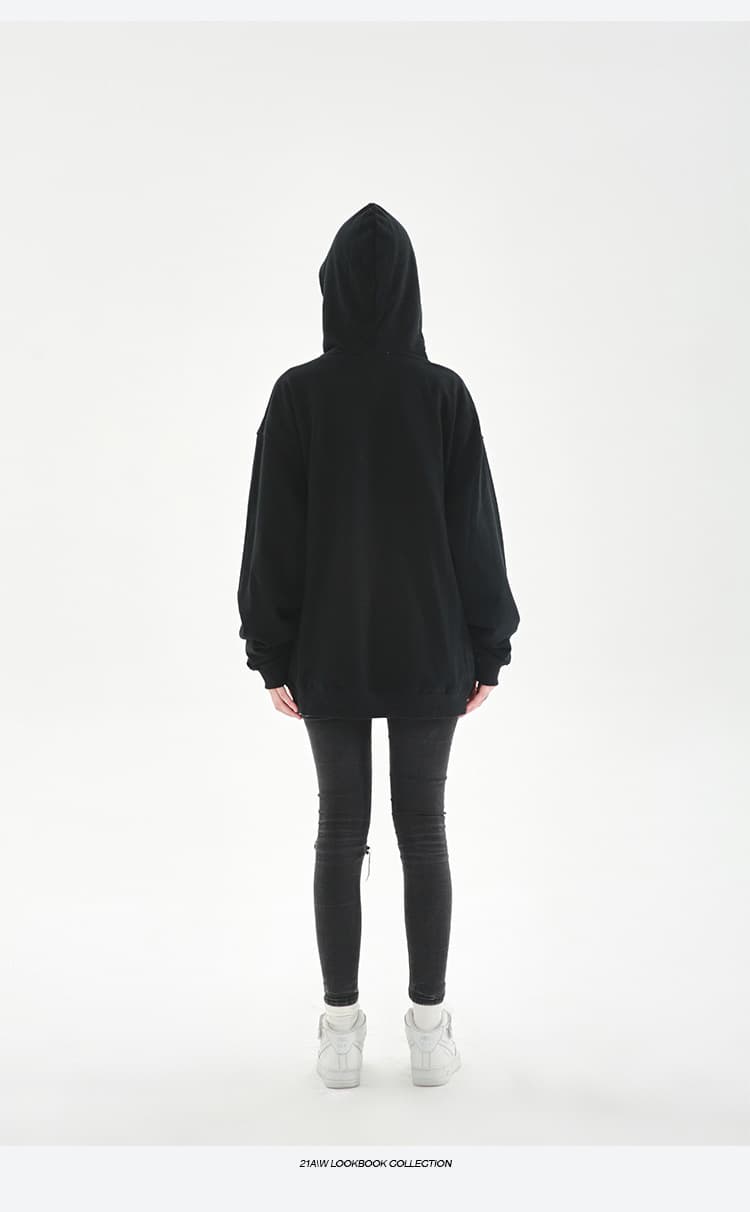 地雷系ファッション クール系デザイン パーカー