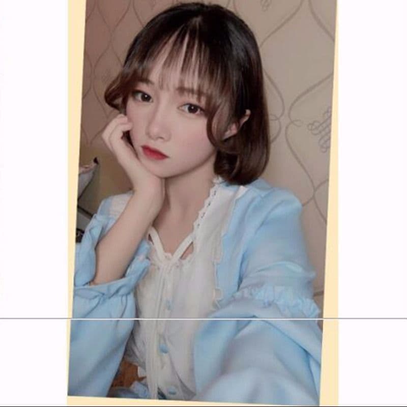 地雷系ファッション レースとフリルのロリータ風ワンピース