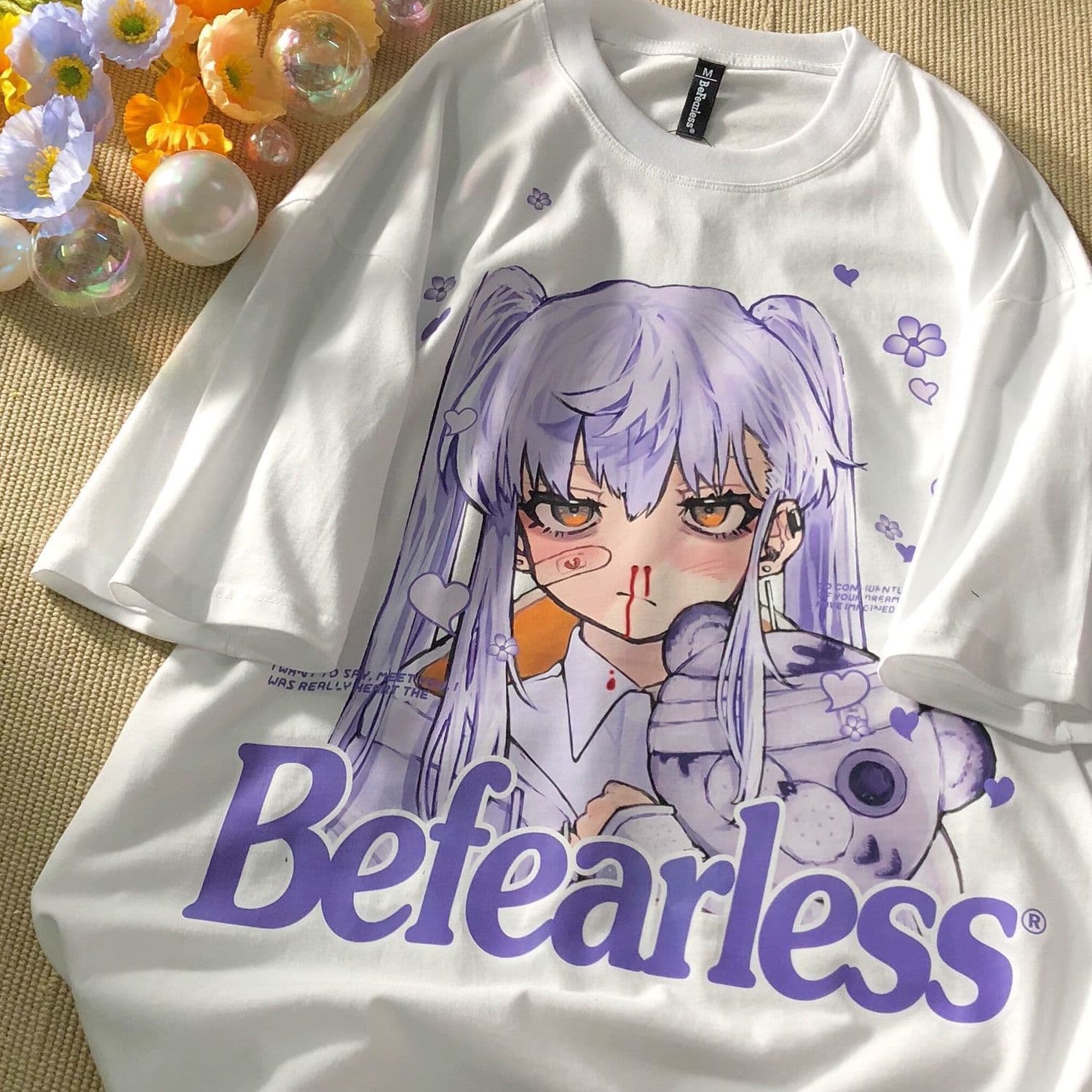 地雷系ファッション かわいいキャラクター 半袖Tシャツ