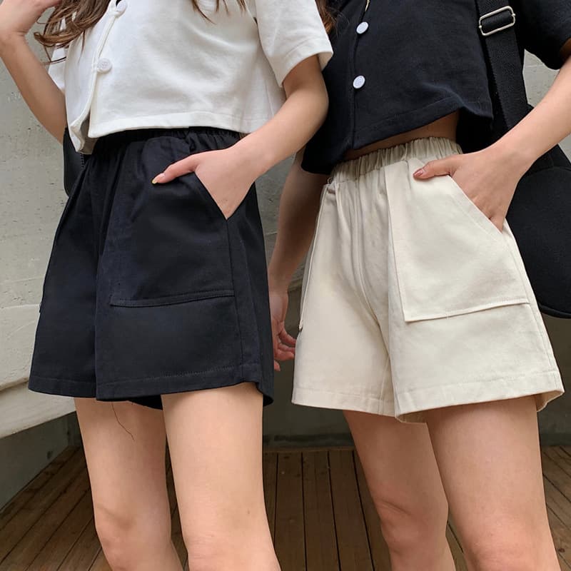 地雷系ファッション ハイウエストカジュアル ショートパンツ(ズボン)