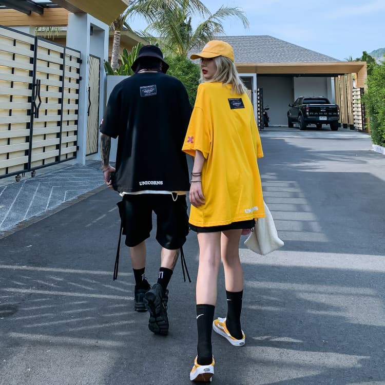 地雷系ファッション うさぎ オーバーサイズ半袖Tシャツ